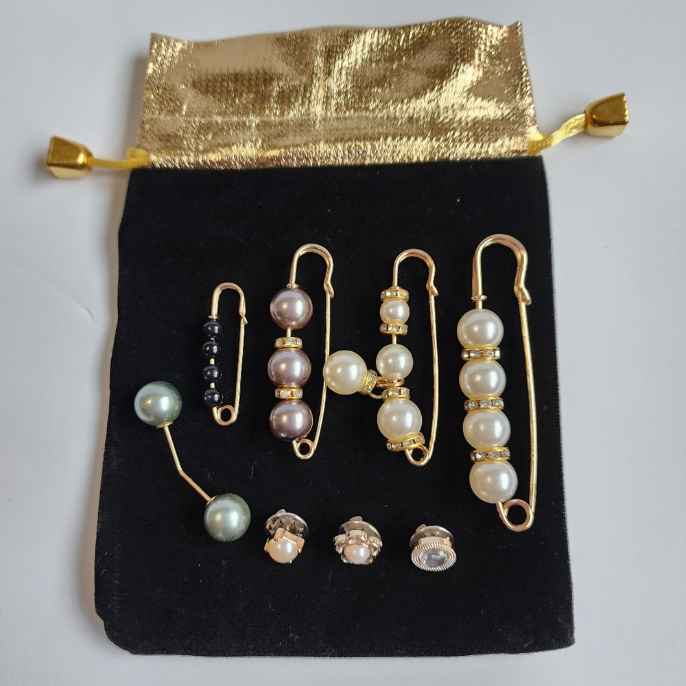 Brooch & Pins Set of 8